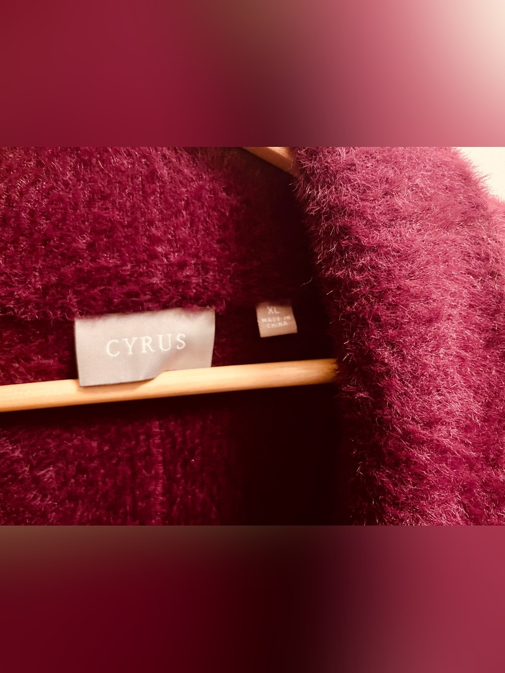 Cyrus Plush Teddy Longline Coat in Berry - Picture 3 of 6